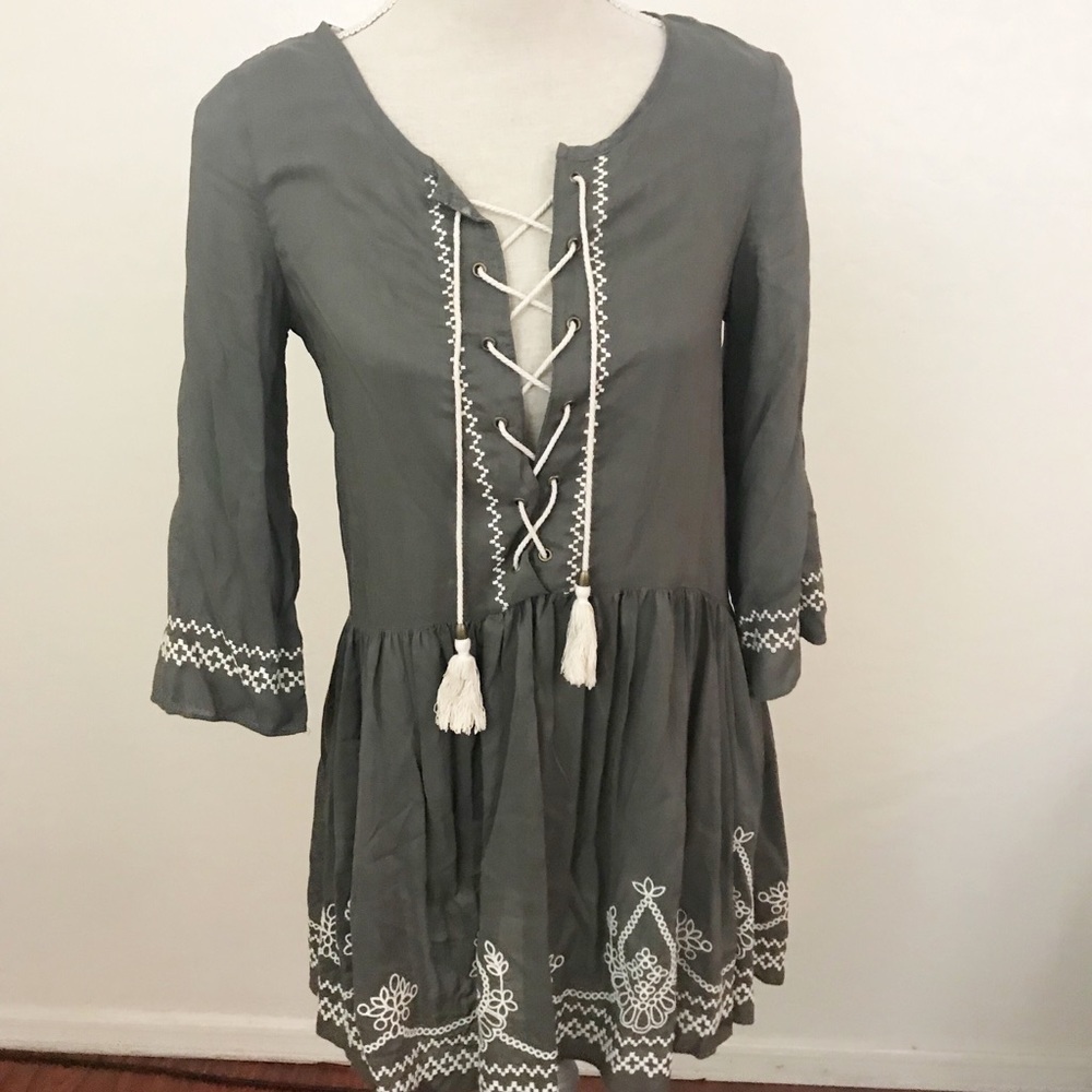 coco+ Jameson boho Drop waist embroidered dress